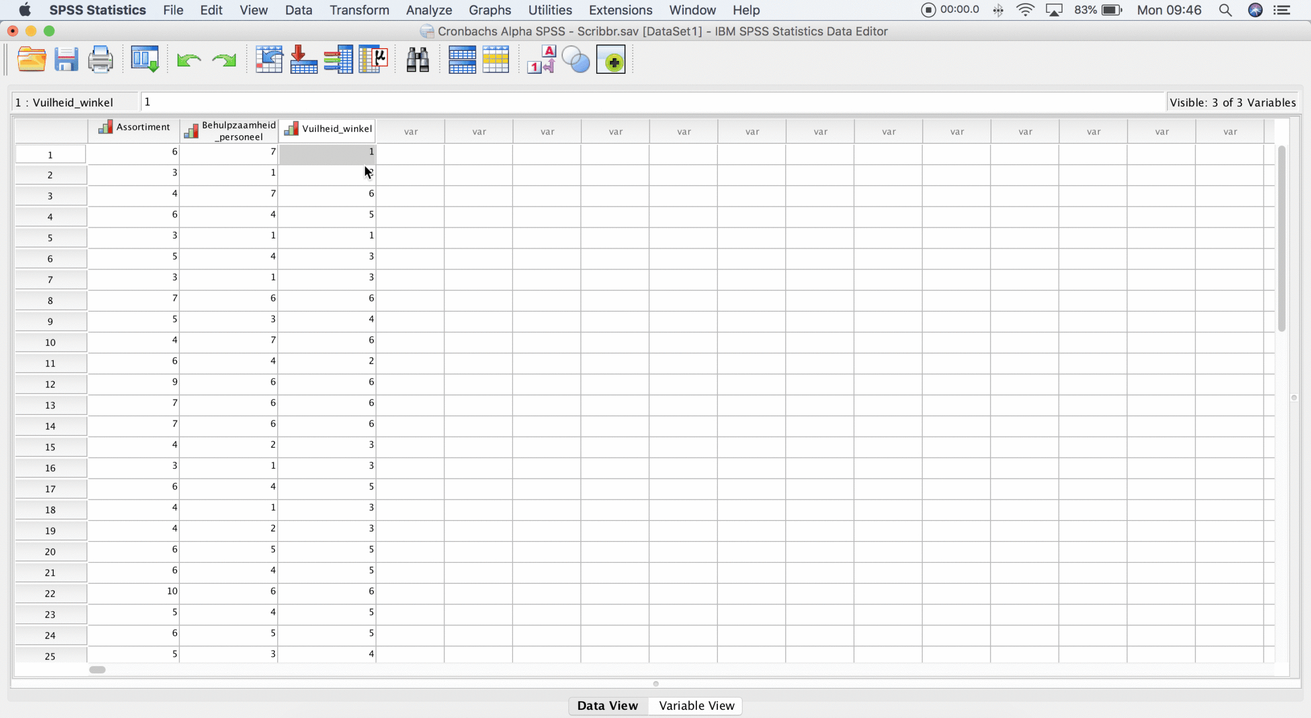 interne consistentie betrouwbaarheid